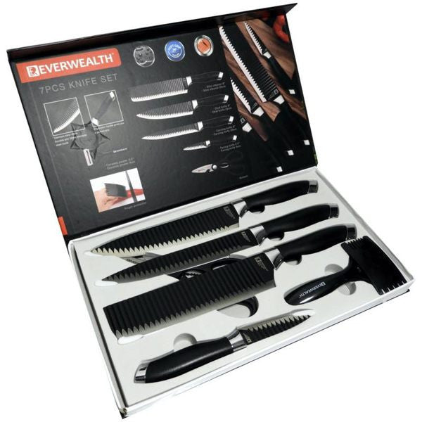 SET DE CUCHILLOS X7 PIEZAS EN ACERO