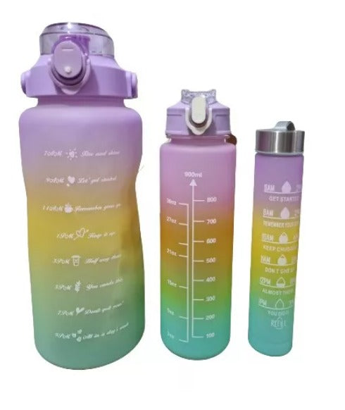 Kit de tres botellas de agua termal