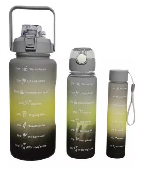 Kit de tres botellas de agua termal